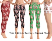 Reindeer Christmas Athletic Yoga Leggings Women Rudolph Cosplay Capris Festive Workout Outfit Old Fashioned Pants Gift Holiday Ho Ho Ho