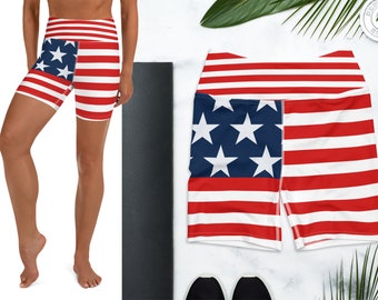 American Flag Running Shorts Etsy