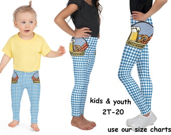 Oktoberfest Kinderlegging Beierse vlag Kinderen Spandex Broek Bier Duits Festival Cosplay Cadeau Tieners Halloween Sportkleding
