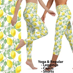 Summer Fruit Tropical Leggings Papaya Mango Stripes Geometry Activewear  Women Yoga Pants Gym Sportswear Fitness Athletic Clothing Workout 