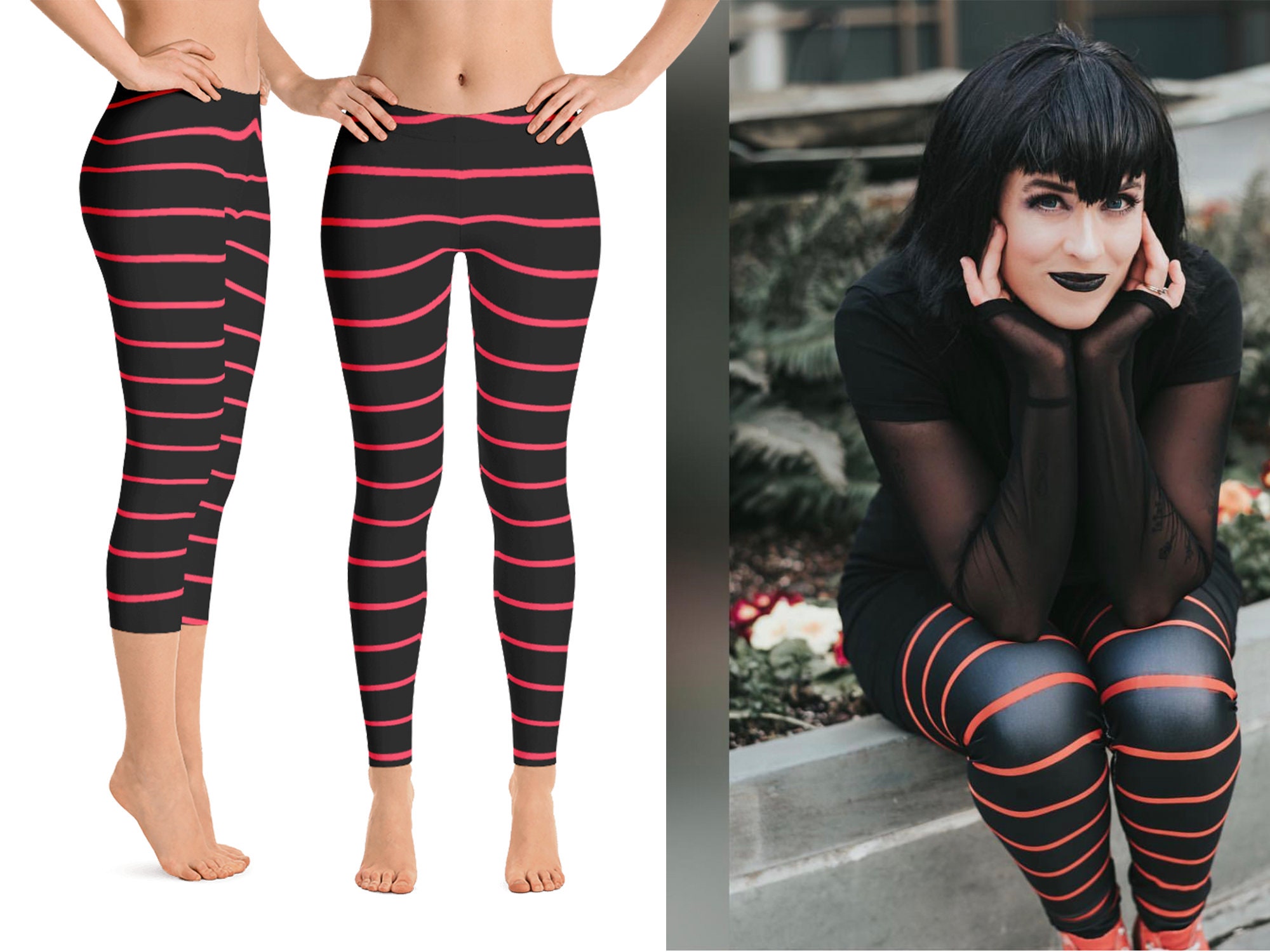 Halloween Workout Leggings Bats Stripes Yoga Women Witch Spooky Gift  Cosplay Running Pants Activewear -  Canada