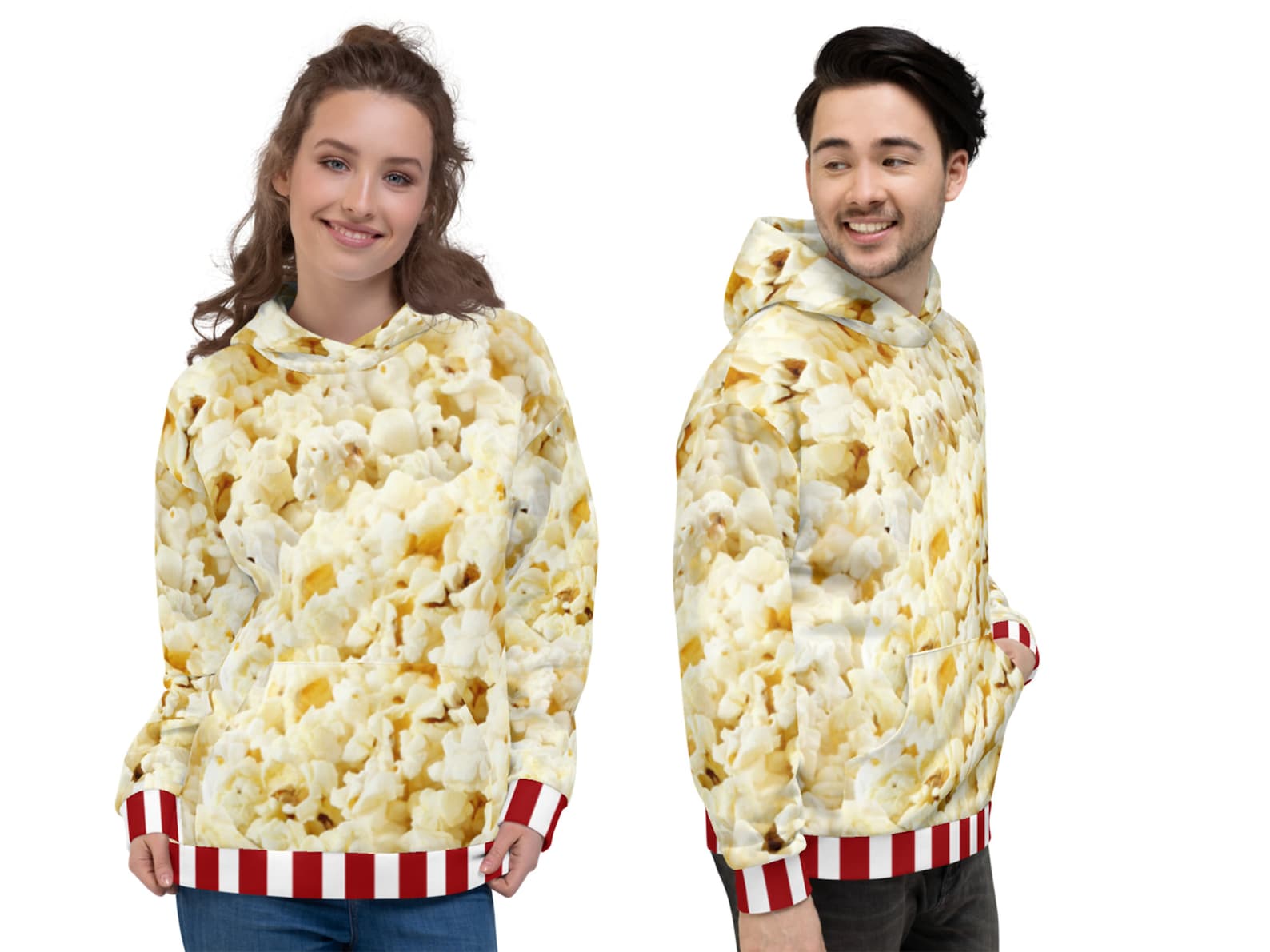 Popcorn Hoodie Unisex Cosplay Box Treat Halloween Costume Etsy