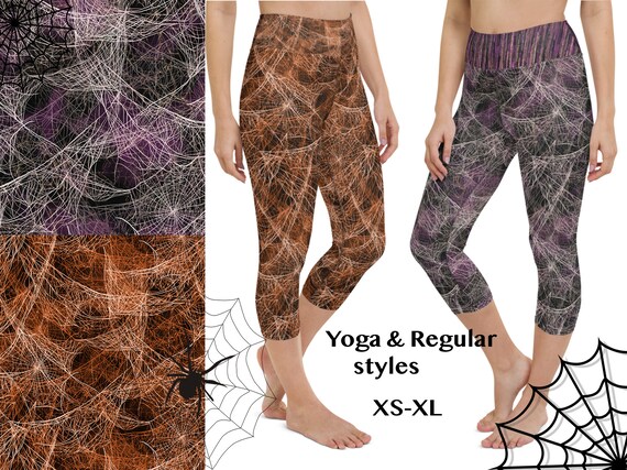 Gothic Spider Cobweb Web Halloween Leggings Women Yoga Athletic Purple  Pants Outfit Activewear Running Spiderweb Cosplay Costume Gift Party -   Canada