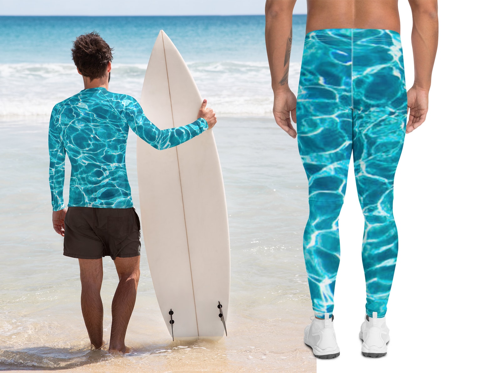 Blue Water Ripples Element Pattern Athletic Halloween Costume Men ...