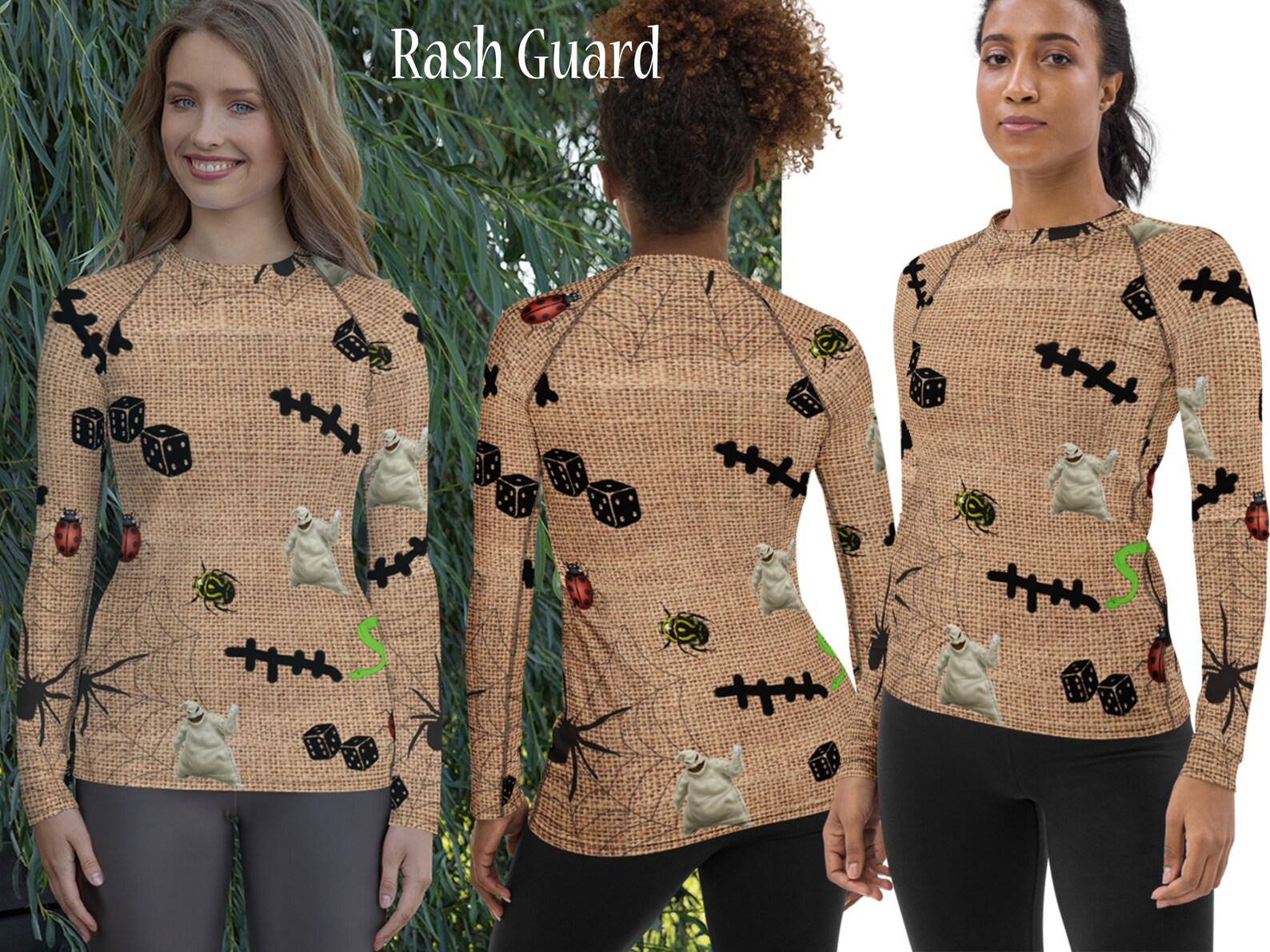 Oogie Boogie Halloween Rash Guard Shirt Boogeyman Cosplay Top Etsy