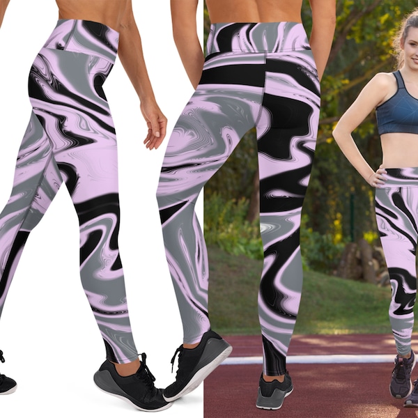 Marble Gym Leggings Etsy