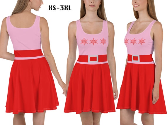 elf skater dress Renewold Long Sleeve Green Skater Dress for Teen Girls Christmas Elf Winter Party Casual Swing Twirl Dresses Skin Friendly A Line Knee Length Midi
