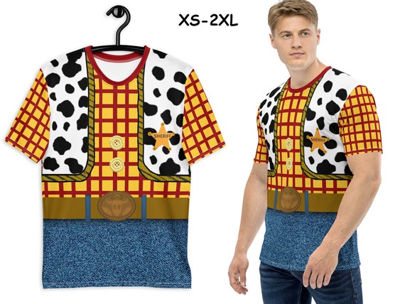 Woody Toy Story Men's T-shirt Halloween Cowboy Costume Top - Etsy