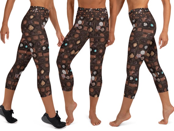 Buy Chocolate Box Leggings Women Spandex Yoga Workout Pants Box Sweets  Running Athletic Treats Activewear Birthday Gift Online in India 