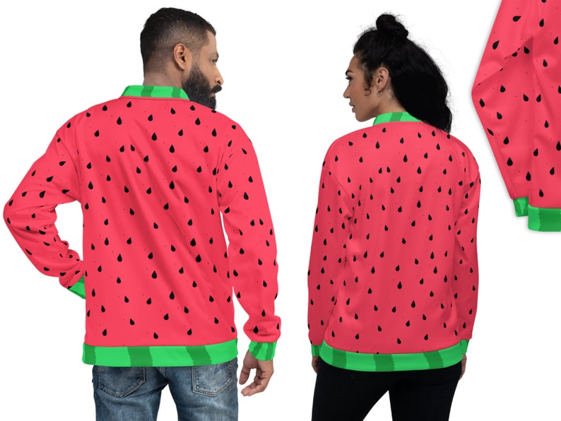 Watermelon Bomber Jacket Unisex Fruit Cosplay Outdoors Coat - Etsy