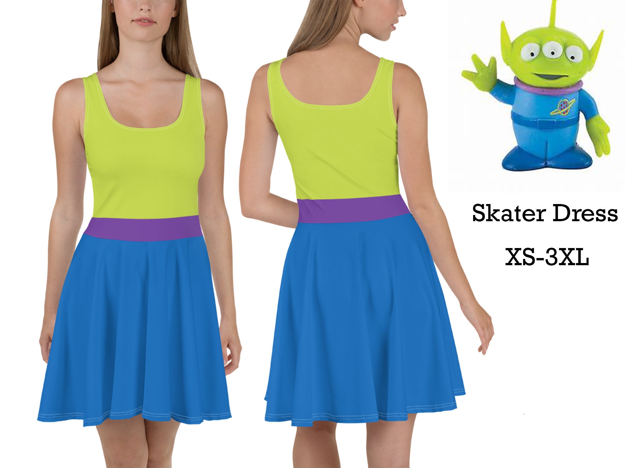 Alien Toy Story Dress Women Costume Halloween Cosplay Blue - Etsy Alien Toy Story Dress Women Costume Halloween Cosplay Blue - Etsy