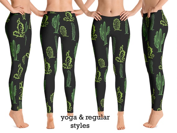 Cacti Workout Leggings Women Cactus Yoga Succulents Pants Fitness Running  Athletic Plant Gym Sports Apparel Capri Green Cycling Activewear - Etsy