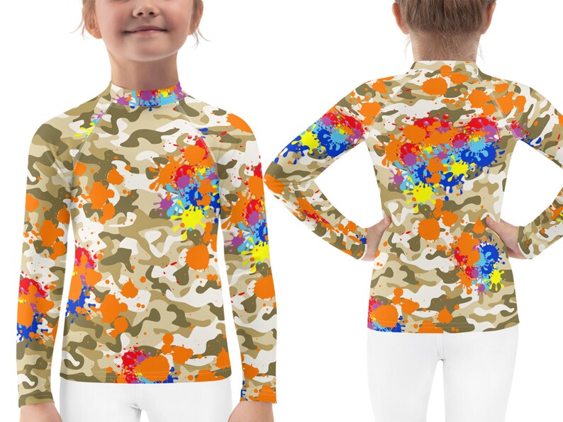 Paintball Paint Splatters Kids Athletic Costume Camo Leggings Etsy