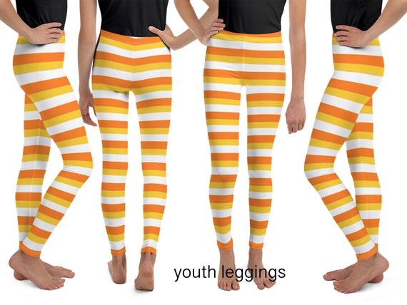 Candy Corn Kids Leggings Halloween 