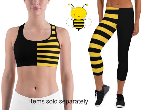 Bumble Bee Leggings, Yellow and Black Stripe Leggings, Pattern Halloween  High Waisted, Cute Leggings, Yoga Leggings, Animal Print -  Canada