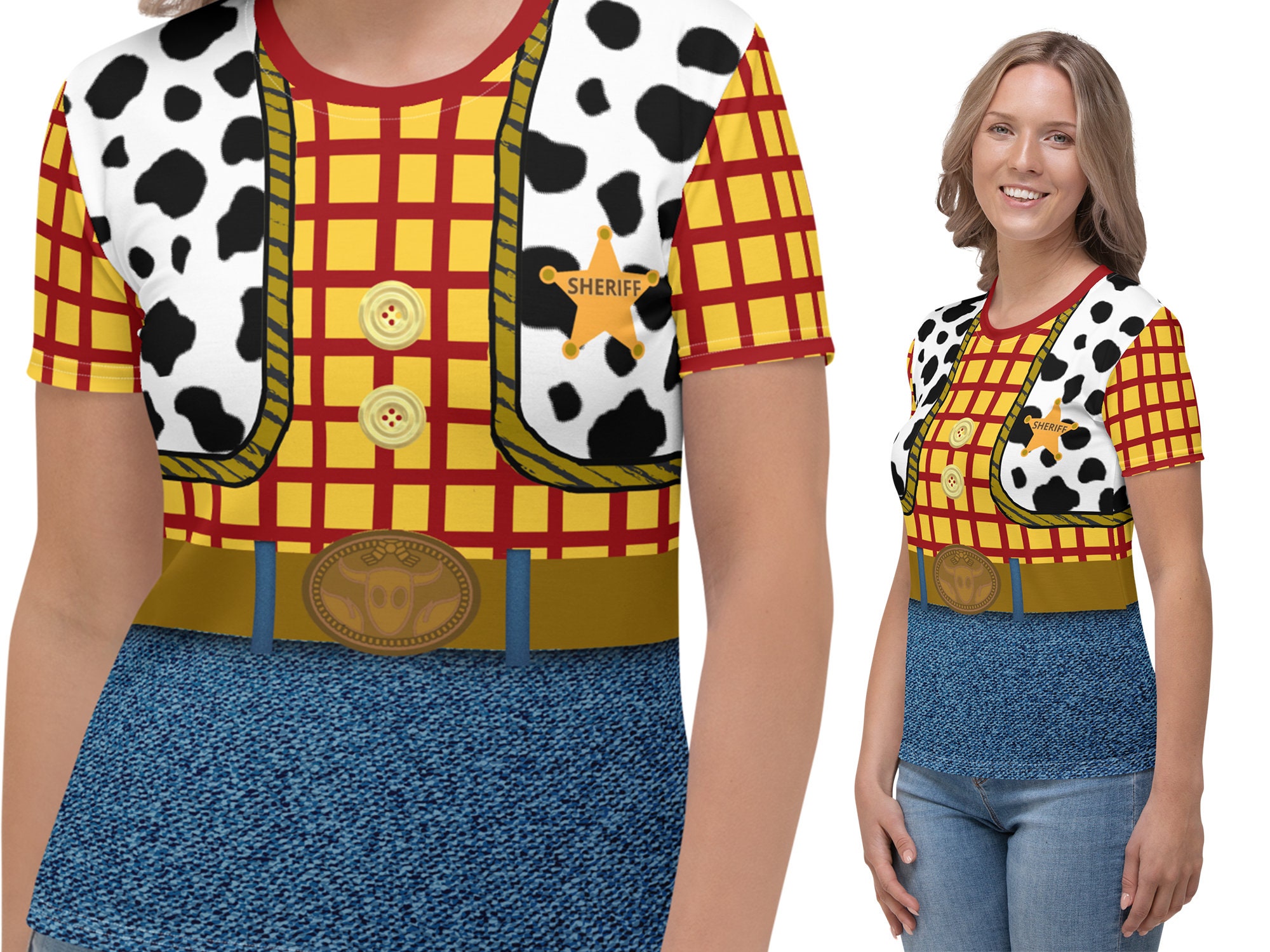 Woody Toy Story T-shirt Woman Cowboy Halloween Costume Cosplay - Etsy