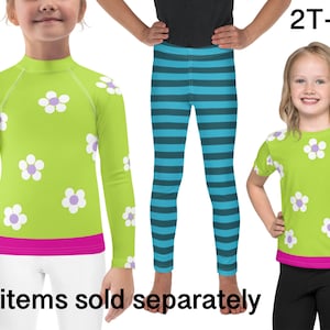 Bonnie Toy Story Kinder Gestreifte Leggings Halloween Kostüm Cosplay Outfit Kinder Shirt Blaue Hose Kleinkind Floral Grün Rash Guard Geschenk