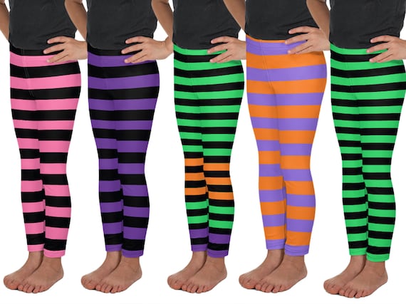 Kids Striped Halloween Tights Kids Striped Halloween Tights