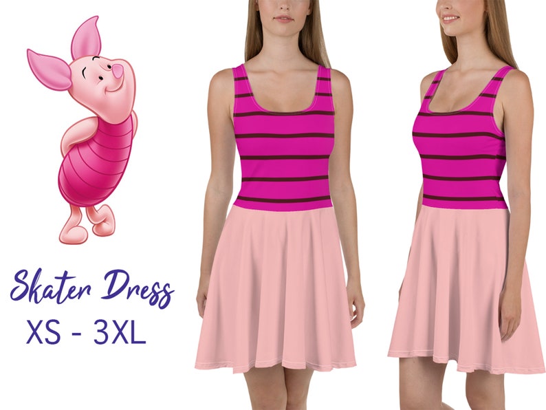 Piglet Skater Dress Women Costume Striped Halloween Pig | Etsy