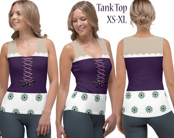 Tightrope Walker Tank Top Women Running Floral Haunted Mansion Athletic Costume Halloween Sports Bra Yoga Leggings Corset Floral Activewear