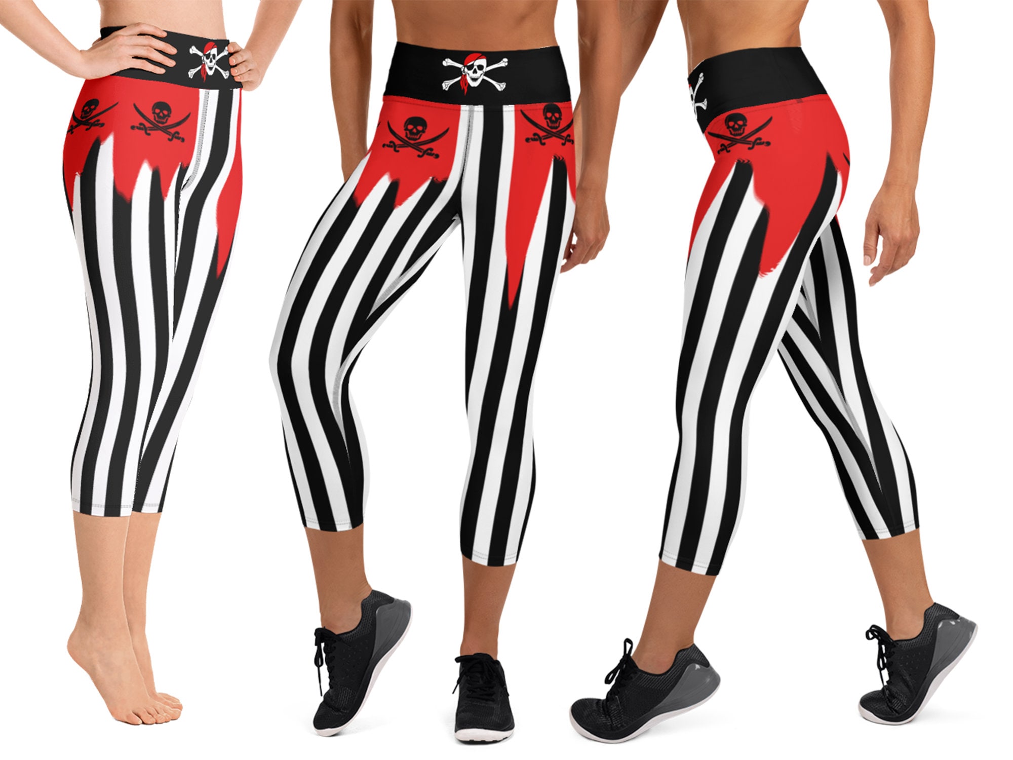 Pirate Workout Pants Halloween Cosplay 