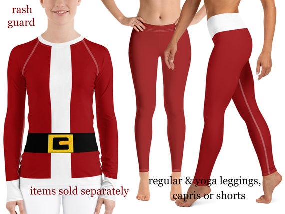 Disfraz de Navidad de Papá Noel, ropa deportiva para mujer, mallas