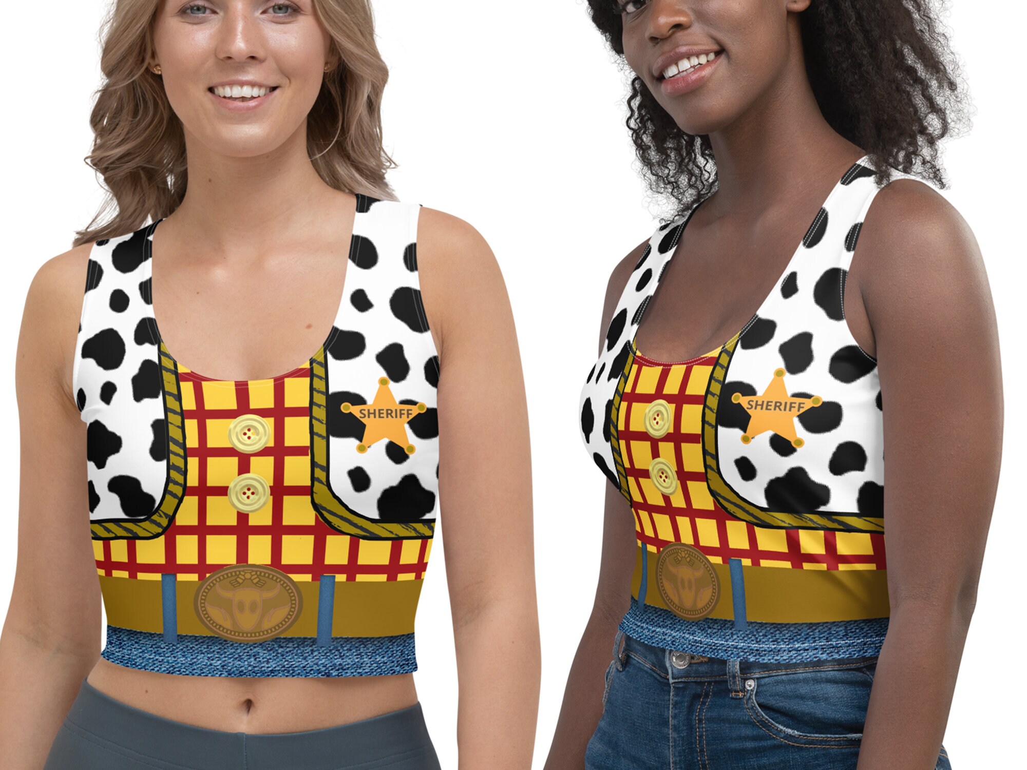 Woody Toy Story Running Woman Crop Top Skater Skirt Cowboy - Etsy