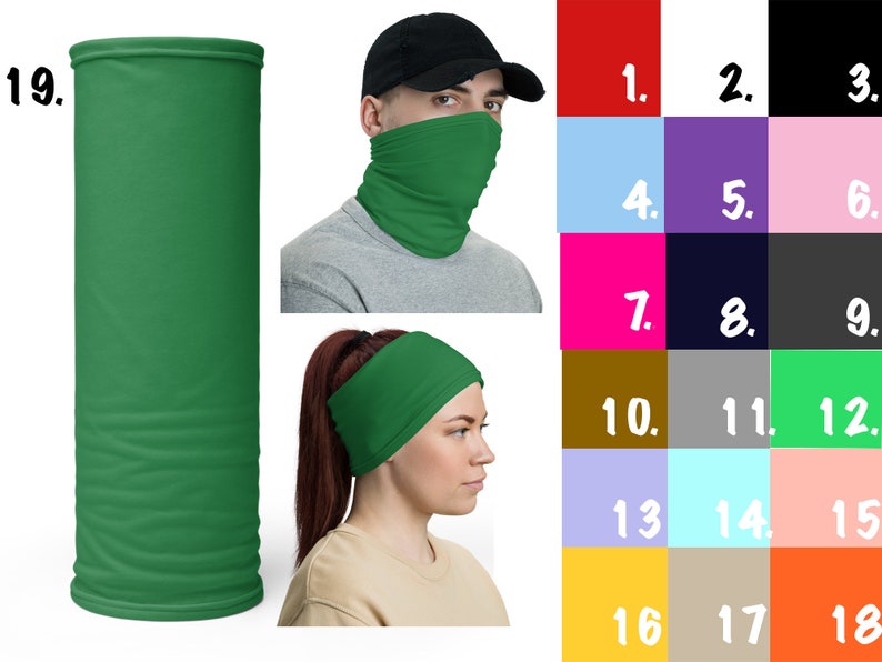 Personalized Neck Gaiter Custom Face Cover Mask Dog Shield Etsy