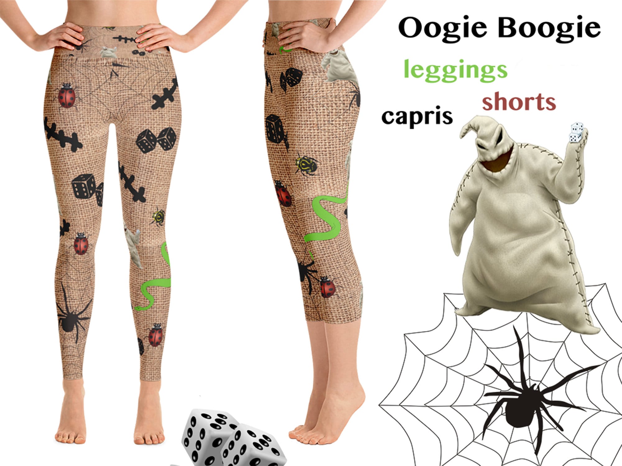Oogie Boogie Yoga Leggings Woman Bogeyman Christmas Costume - Etsy
