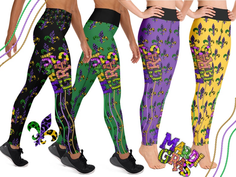 mardi gras leggings women