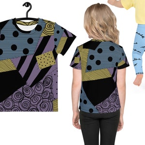 Sally Ragdoll Kids Costume Leggings Halloween Stitched Toddler Outfit Rash Guard Shirt Cosplay Tee Girl Patchwork Gift Nightmare Christmas