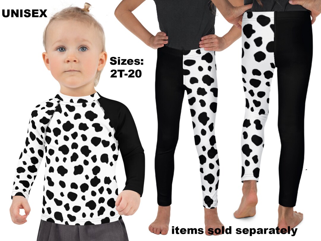 Dalmatian Kids Leggings Costume Halloween Dog Villain Cosplay Etsy