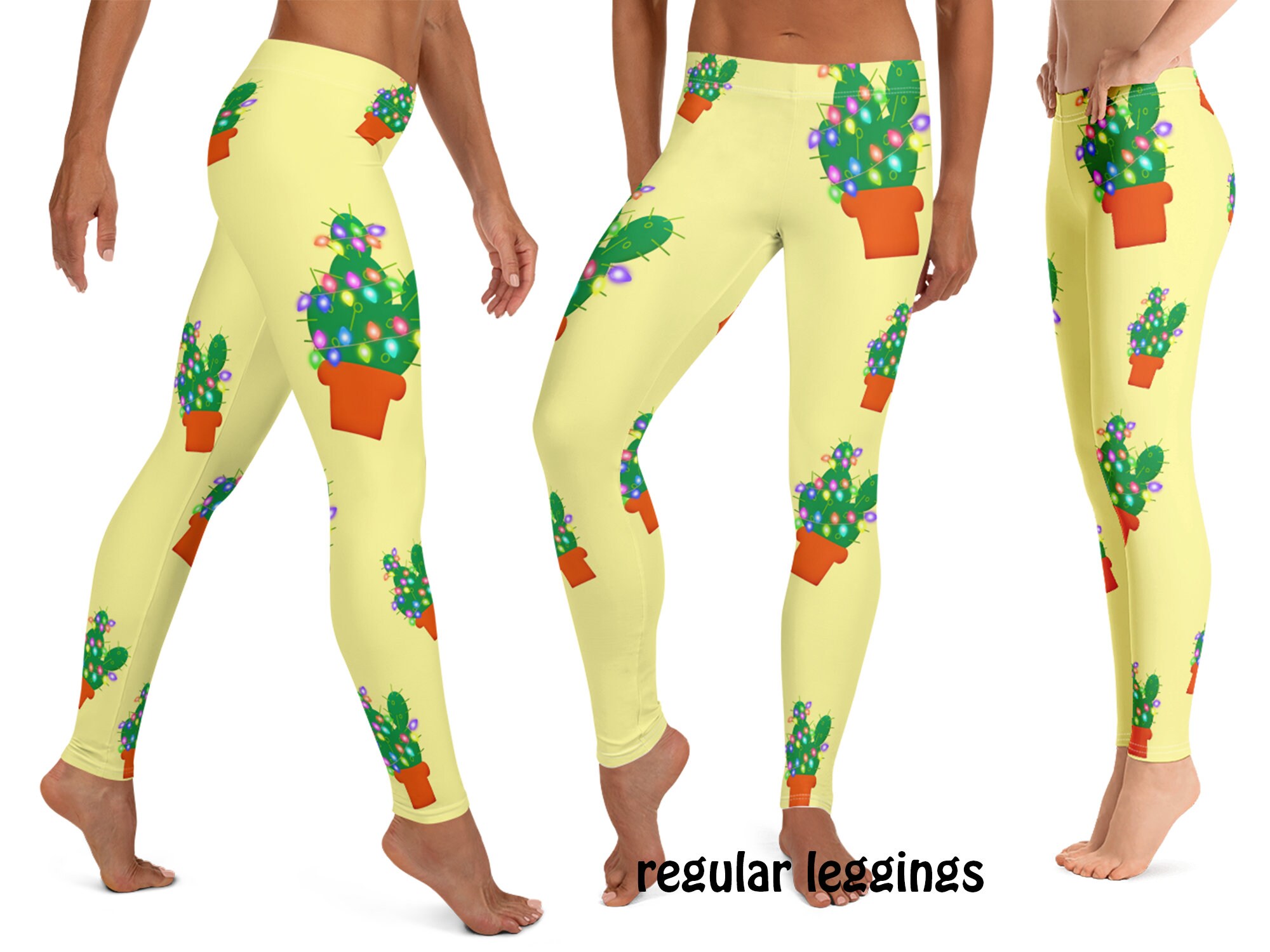 Cacti Athletic Leggings Women Workout 