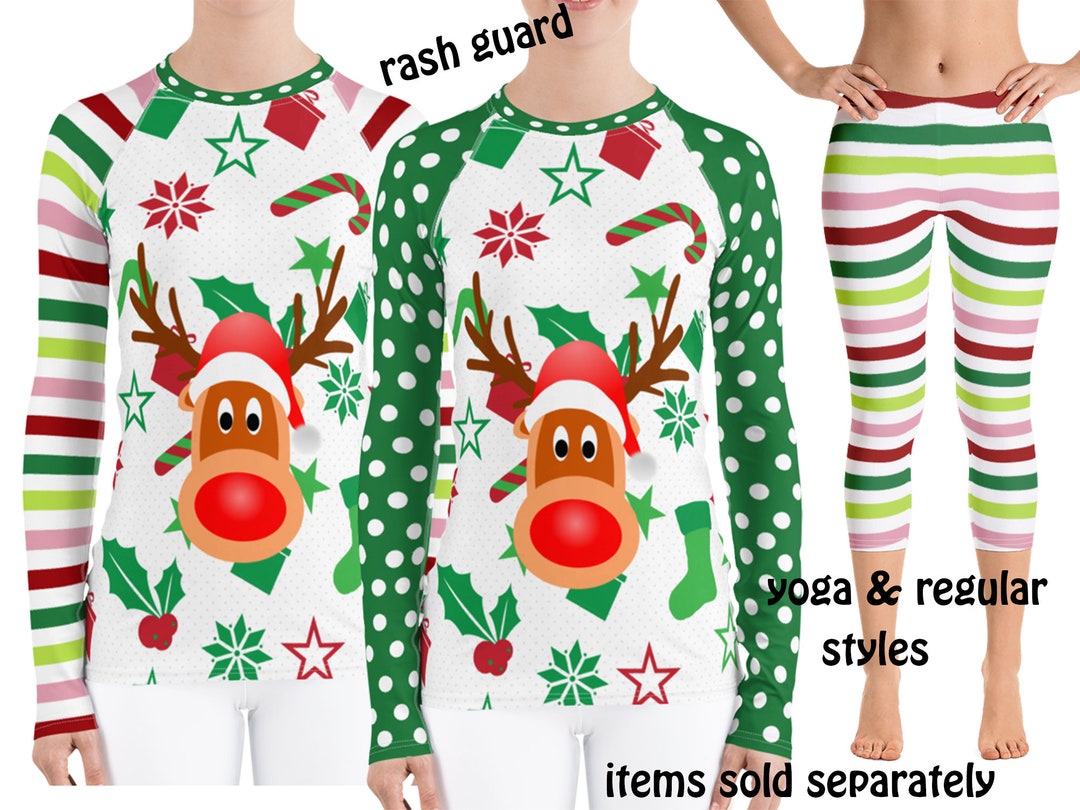 Rudolph Christmas Costume Woman Athletic Reindeer Yoga - Etsy