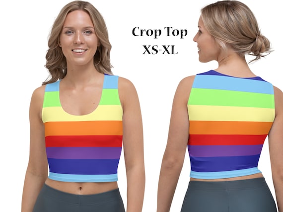 Rainbow tank top womens hotsell