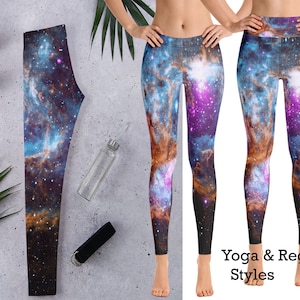 Nebula Universe Workout Leggings Women Stars Yoga Pants Fitness Running Athletic Milky Way Celestial Gym Sports Astrology Cosmos Activewear