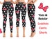 Disney Yoga Leggings Minnie Mouse Bows Polka Dot Cosplay Women Workout Fitness Running Outfit Running Halloween Costume Activewear Party 