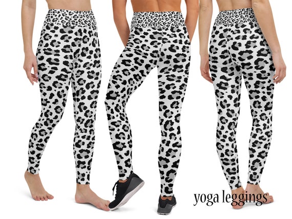 Snow Leopard Costume Animal Print Workout Women Halloween Cosplay