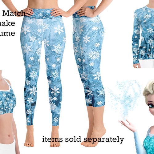 Elsa Frozen Yoga Leggings Women's Costume Princess Etsy