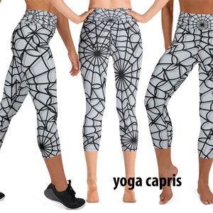 Spider Web Cobweb Halloween Women Yoga Leggings Costume Cosplay Spiderweb Net Pants Running Villain Activewear Party