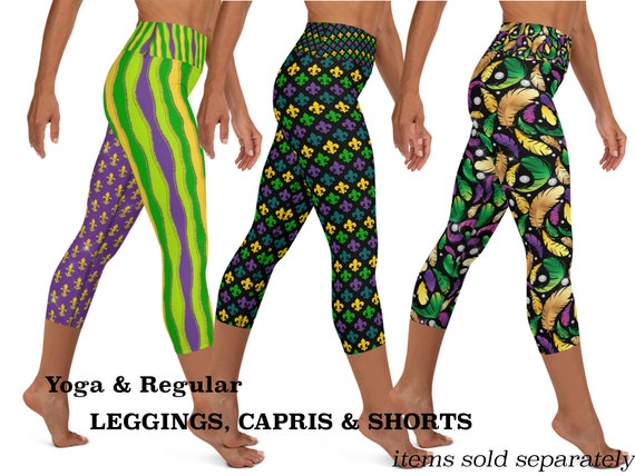 Mardi Gras Leggings for Women,Women's Mardi Gras Leggings Stretchy Fancy  Mask Printed Stretchy Graphic Legging Tights