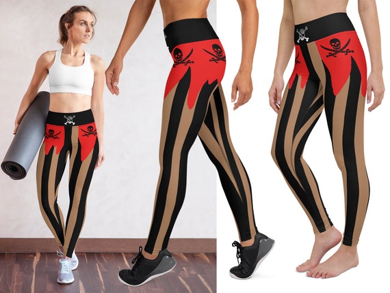 Pirate Yoga Leggings Woman Halloween Pants Activewear Cosplay