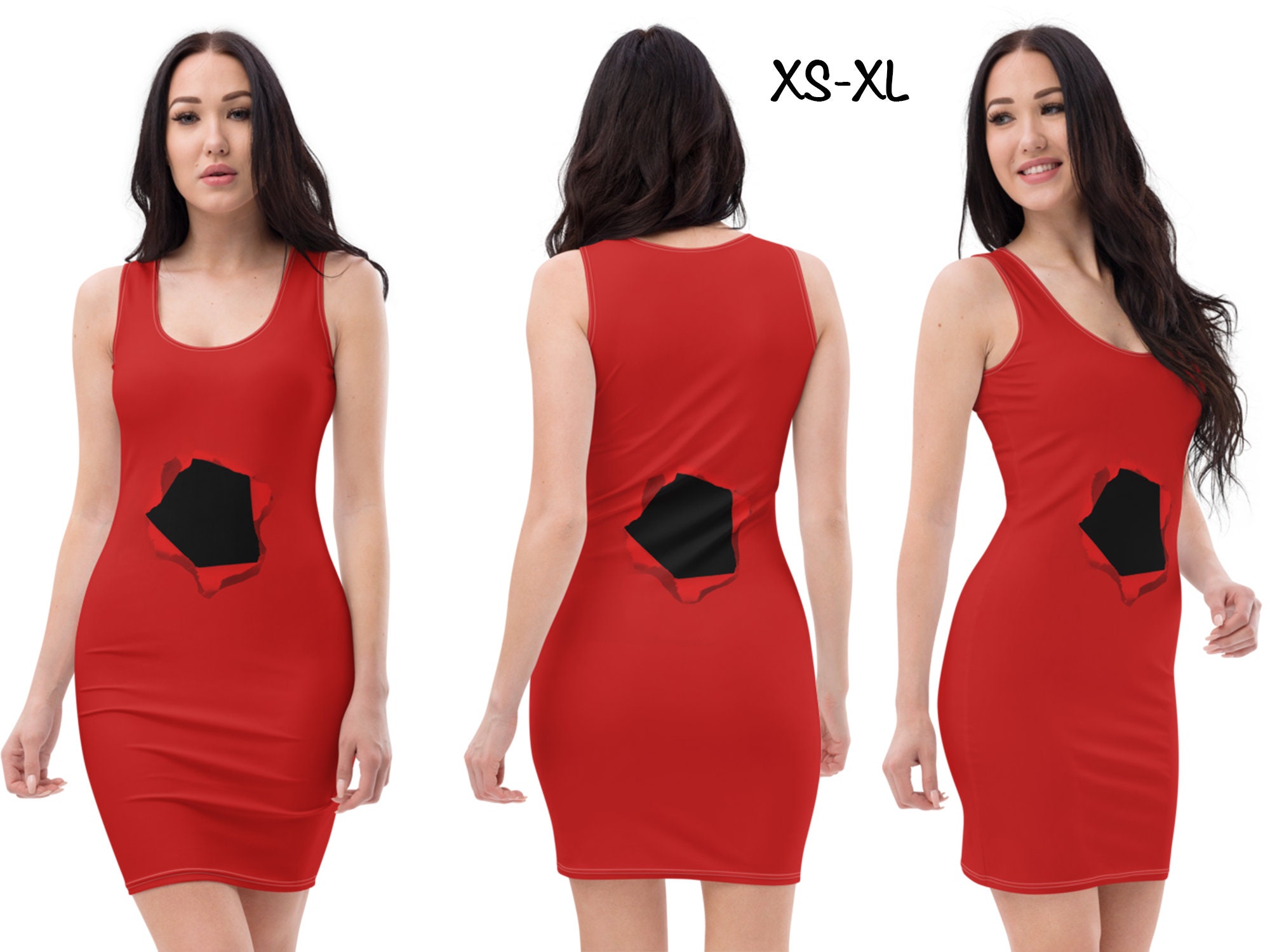 red loose dress Sleeveless Maxi Loose Dress with Pockets Red from MILIO MILANO