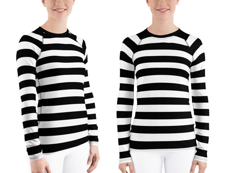 Striped Black White Leggings Workout Women Halloween Witch Pirate Prisoner Zebra Cosplay Running Pants Convict Activewear Elf Party