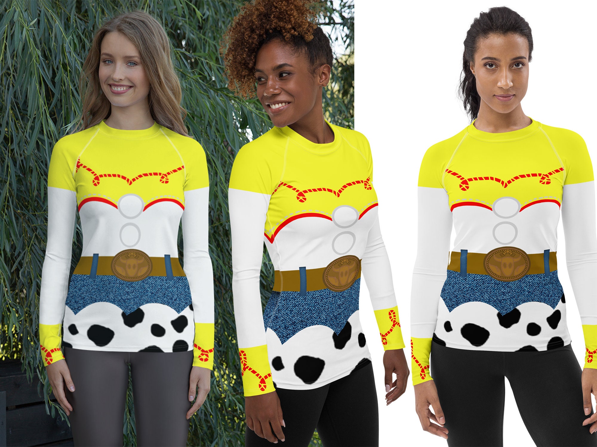 Jessie Toy Story Rash Guard Shirt Women Cowgirl Costume - Etsy