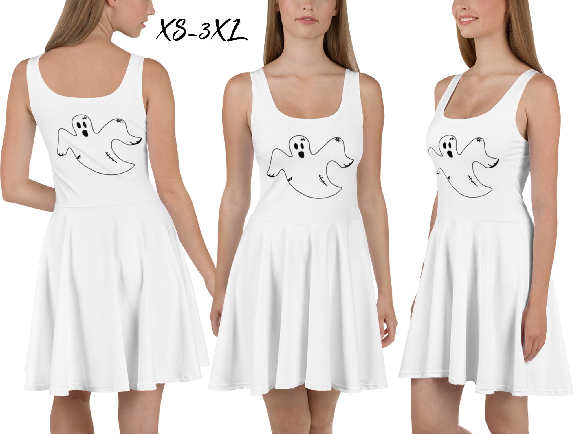 white ghost dress
