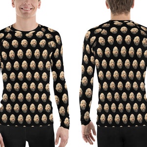 Custom Christmas Rash Guard Shirt Men Gift Personalized Athletic Top