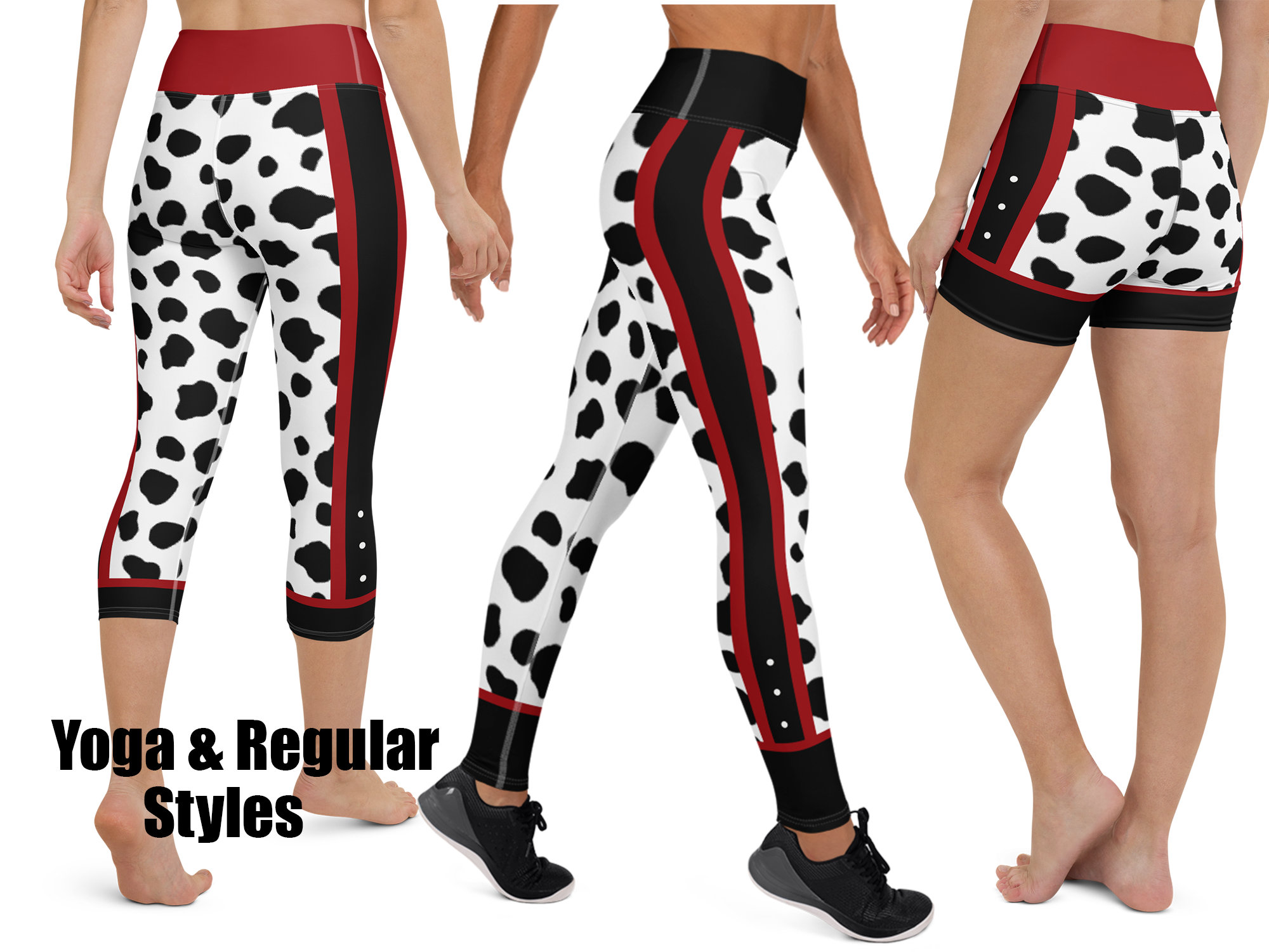 Gym Leggings With Stripes On Thigh