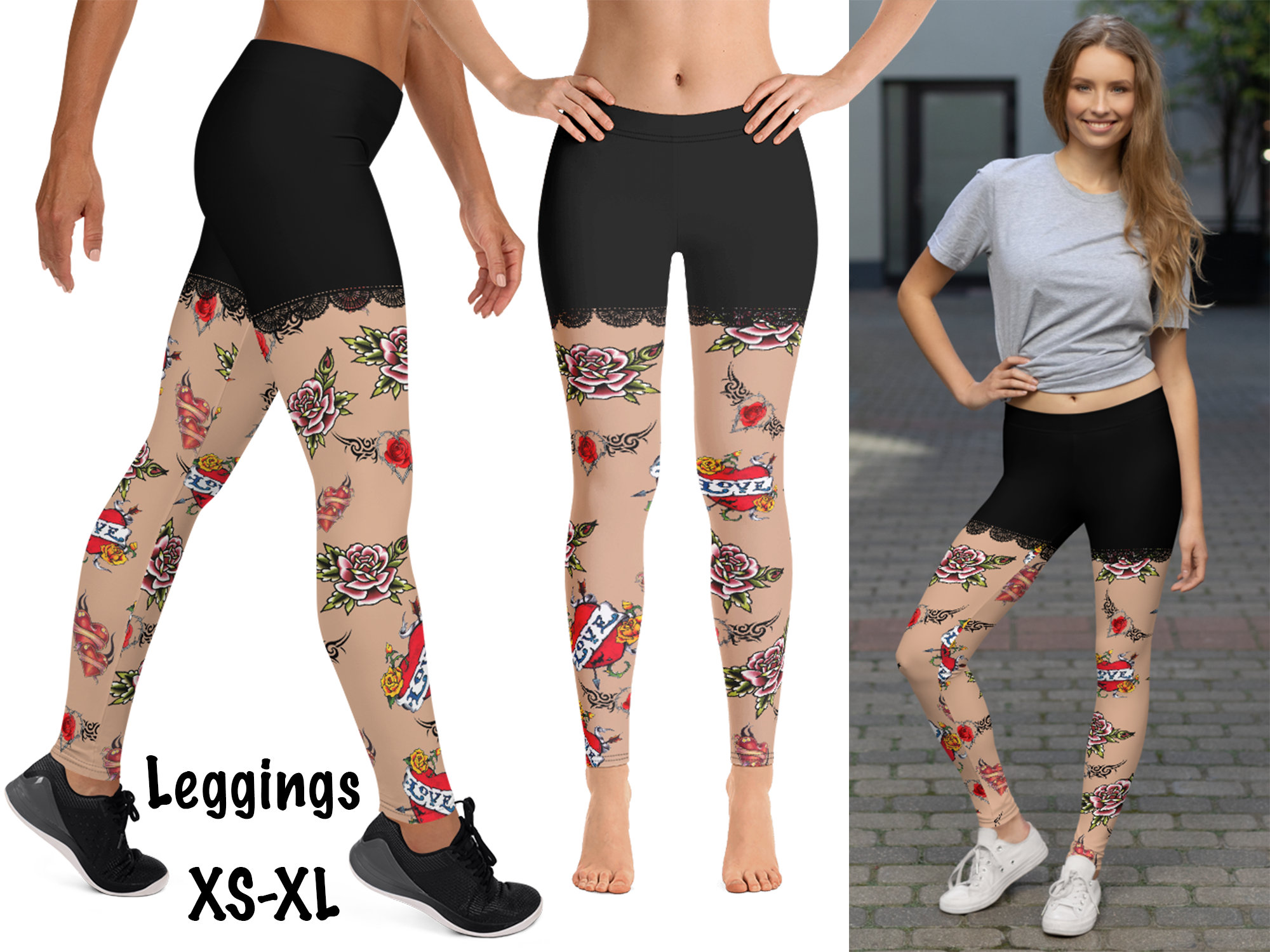 Fake Tattoo Leggings 