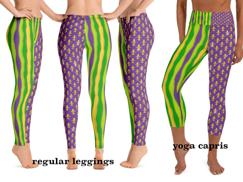 mardi gras leggings pants